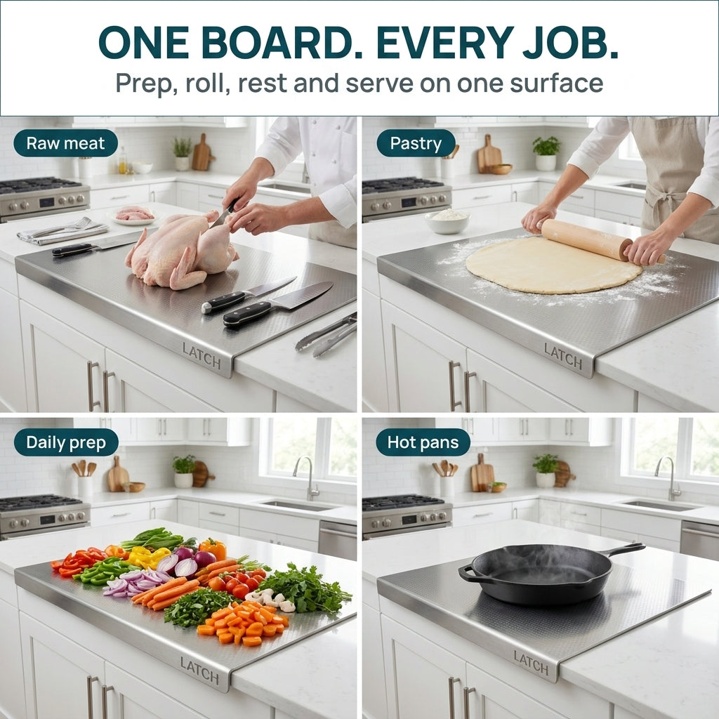 LATCH™ STAINLESS STEEL WORKSTATION